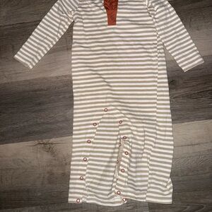 Okie Dokie Beige and White Striped Sleep Sack